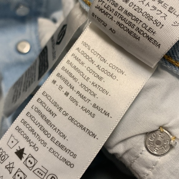 Womens Levi’s Ribcage Distressed Washed Straight Ankle Denim Jeans - Picture 9 of 11